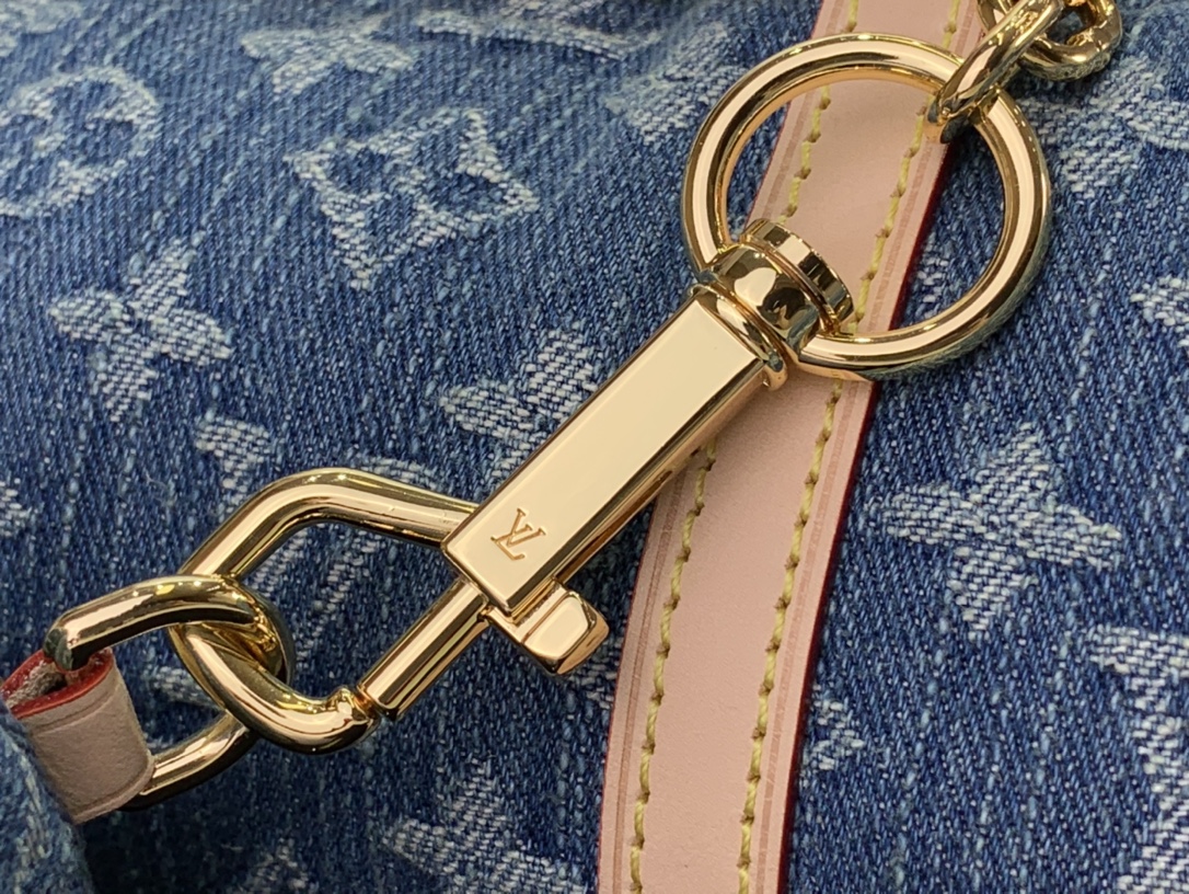 最高級ルイヴィトンスーパーコピー ルイヴィトンバッグコピー 新作 LV リミックス パピヨン MM ブルーデニム M46830 モノグラム・デニム ゴールド金具 - 画像 (5)