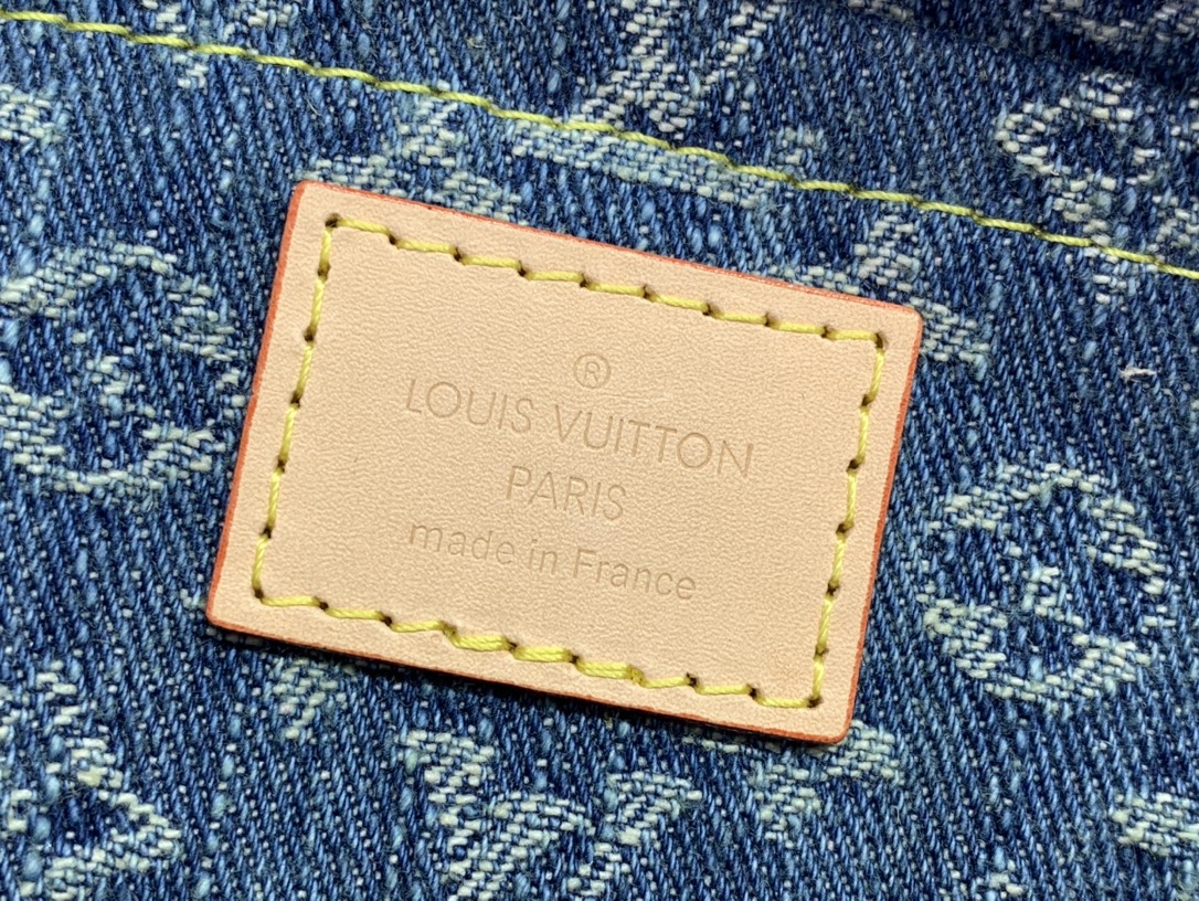 最高級ルイヴィトンスーパーコピー ルイヴィトンバッグコピー 新作 LV リミックス パピヨン MM ブルーデニム M46830 モノグラム・デニム ゴールド金具 - 画像 (2)
