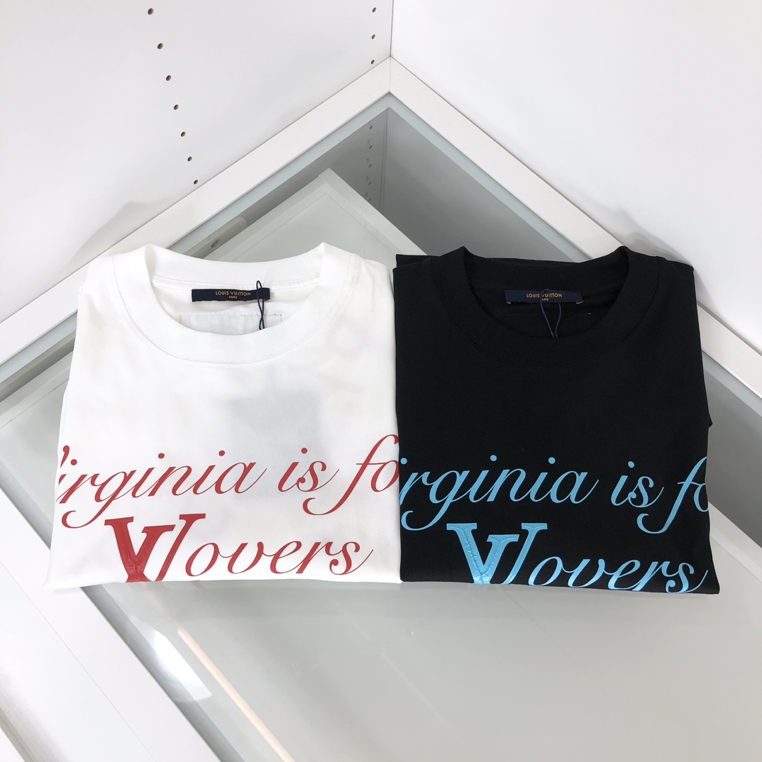 最高級ルイヴィトンスーパーコピー服 ルイヴィトンTシャツコピー Louis VuittonプリントTシャツ ブラック 202405031 コットン 100% - 画像 (2)