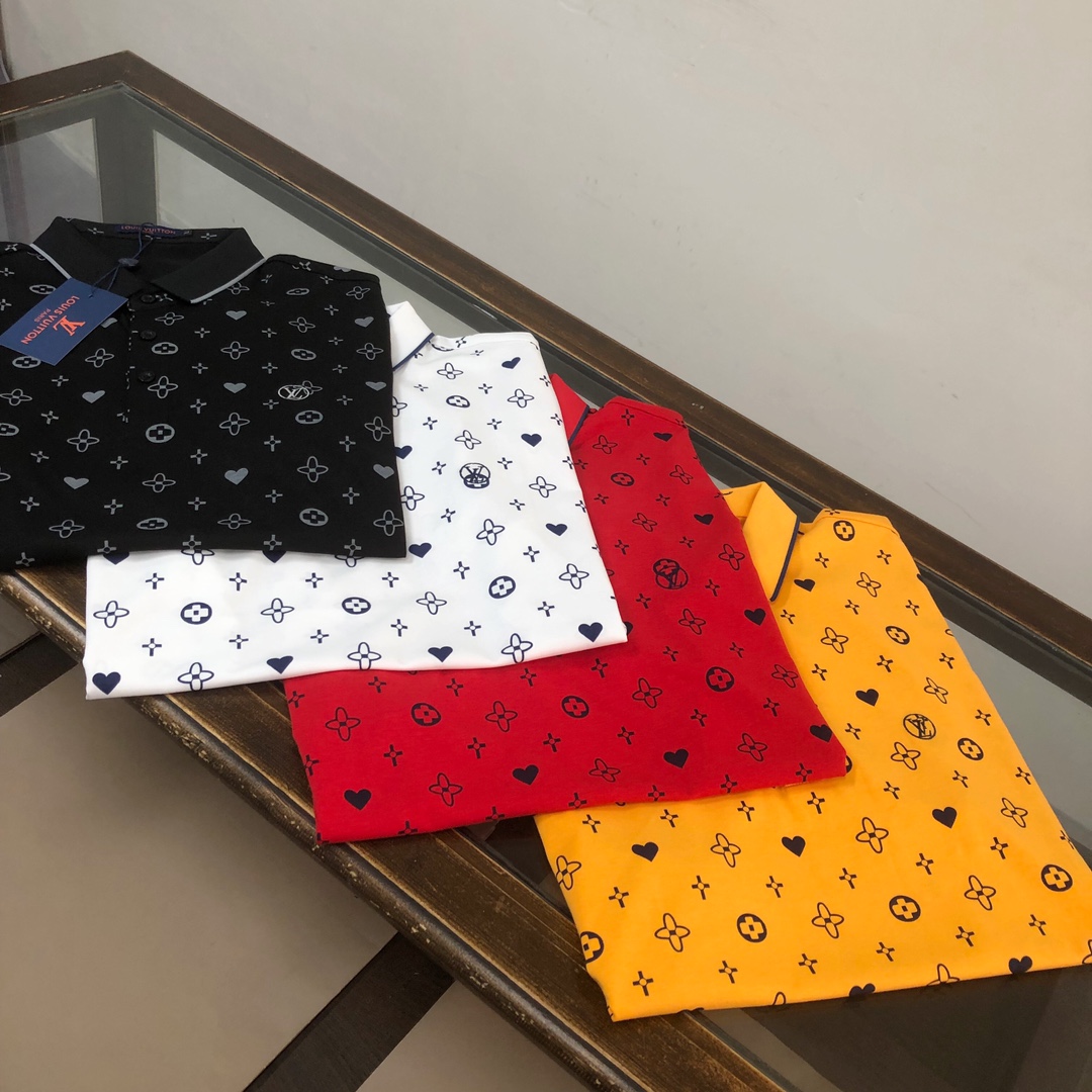 最高級ルイヴィトンスーパーコピー服 ルイヴィトンポロシャツコピー モノグラムポインテールショートスリーブコットンポロ イエロー コットン100% 202405063 - 画像 (9)