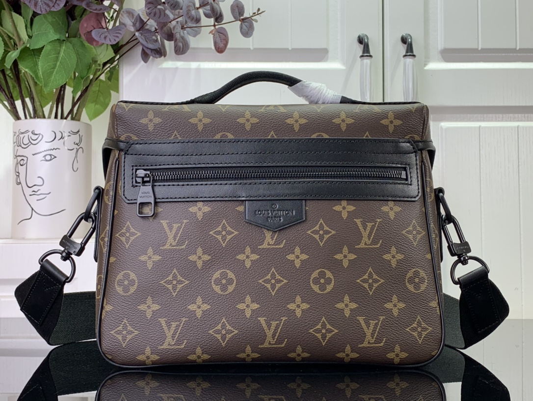 最高級ルイヴィトンスーパーコピー ルイヴィトン ハンドバッグ コピー LV トレイル・メッセンジャー ダークブラウン M46972 モノグラム・マカサー キャンバス ブラック金具 - 画像 (8)