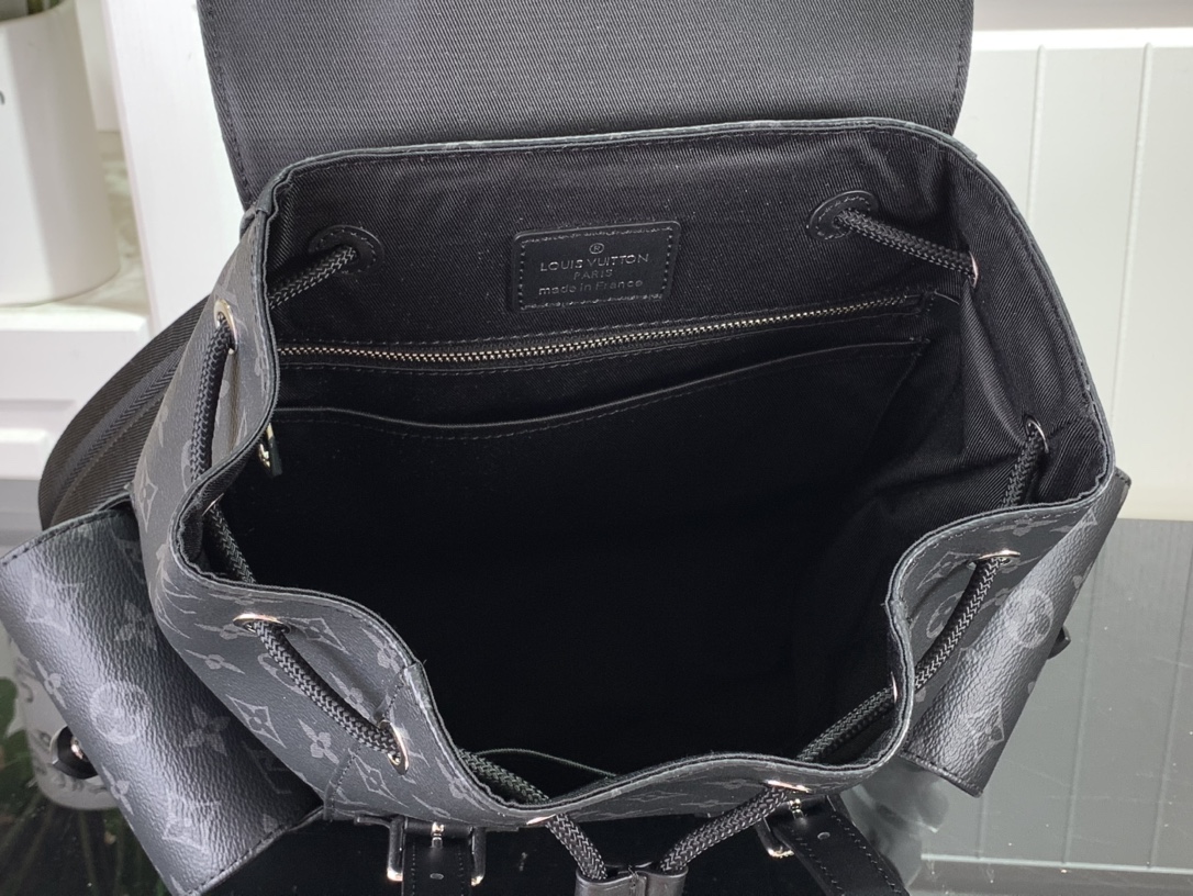 ルイヴィトン リュック 新作 Louis Vuitton クリストファー PM ブラック M43735 モノグラム・エクリプス シルバー金具 - 画像 (2)