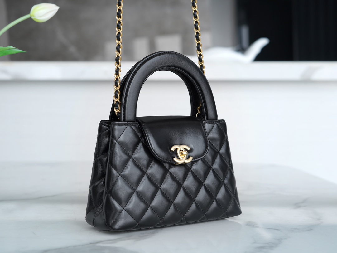 最高級シャネルスーパーコピー シャネルバッグコピー CHANEL ミニ ショッピング バッグ ブラック AS4416 B14296 94305 カーフスキン ゴールド金具 - 画像 (8)