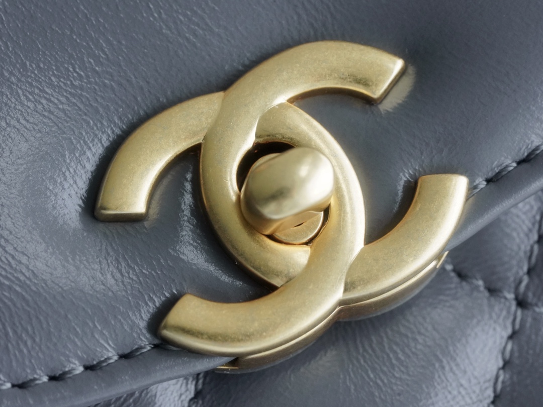 最高級シャネルスーパーコピー シャネルバッグコピー CHANEL ミニ ショッピング バッグ グレー AS4416 B14296 NR652 カーフスキン ゴールド金具 - 画像 (2)