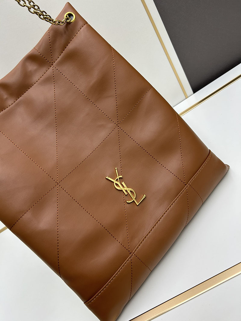 N品 YSL サンローラン ジェイミー 4.3 ポーチ ブラウン 781666AAB322536 ラムスキン ゴールド金具 激安優良店 - 画像 (7)