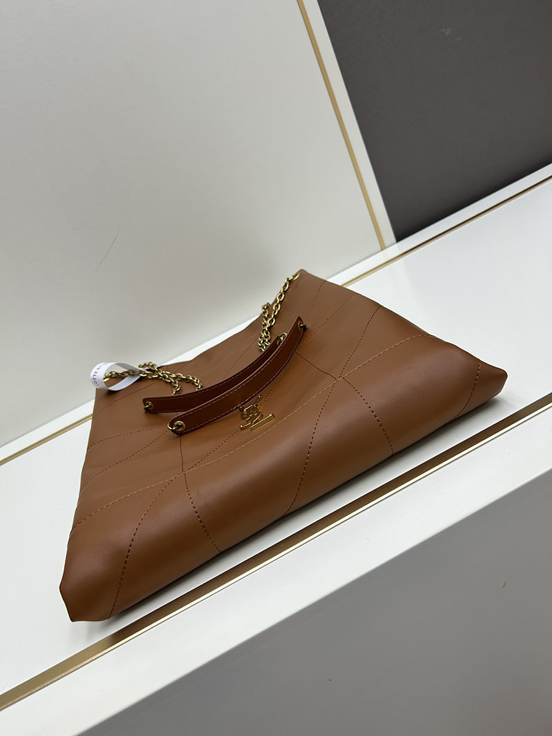 N品 YSL サンローラン ジェイミー 4.3 ポーチ ブラウン 781666AAB322536 ラムスキン ゴールド金具 激安優良店 - 画像 (6)