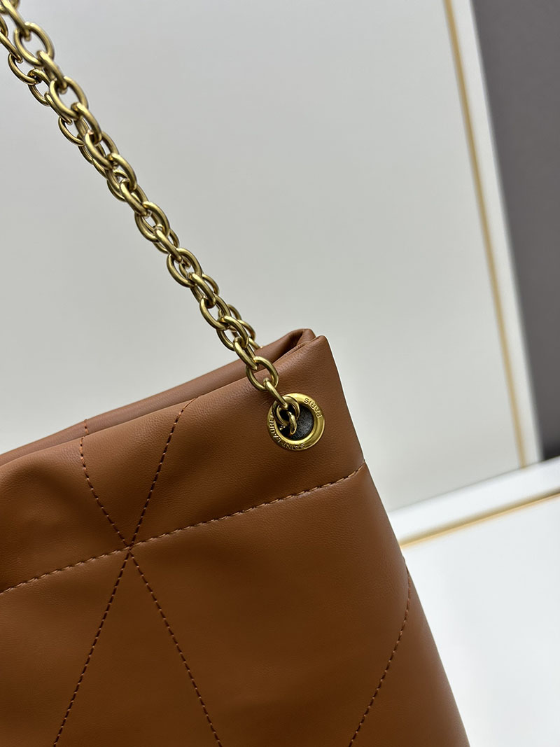 N品 YSL サンローラン ジェイミー 4.3 ポーチ ブラウン 781666AAB322536 ラムスキン ゴールド金具 激安優良店 - 画像 (5)