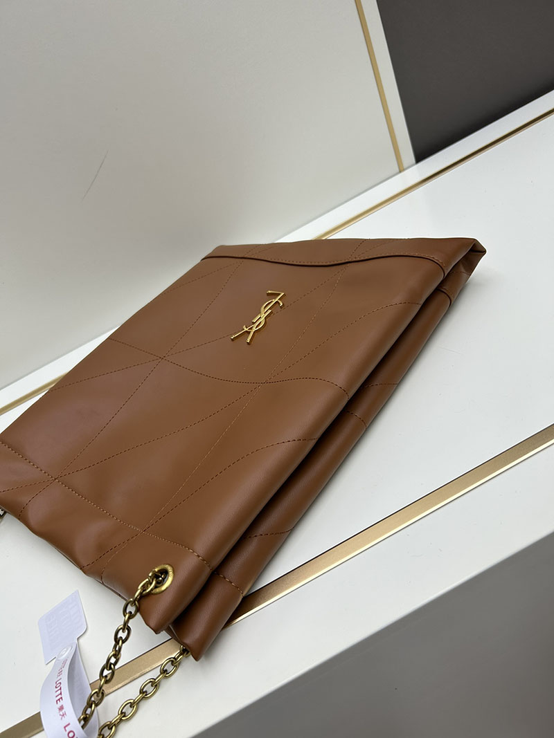 N品 YSL サンローラン ジェイミー 4.3 ポーチ ブラウン 781666AAB322536 ラムスキン ゴールド金具 激安優良店 - 画像 (4)