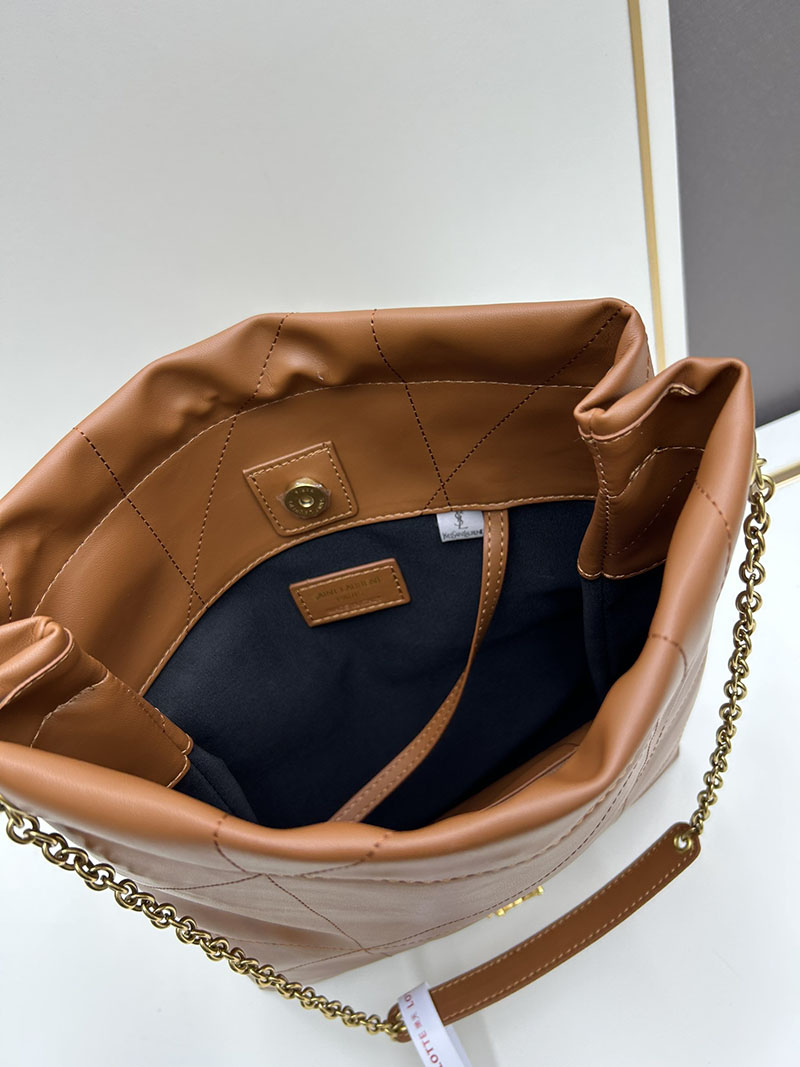 N品 YSL サンローラン ジェイミー 4.3 ポーチ ブラウン 781666AAB322536 ラムスキン ゴールド金具 激安優良店 - 画像 (3)
