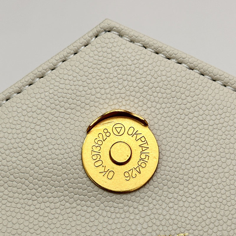 N品 YSL サンローラン エンヴェロップ ミディアム オフホワイト 600185BOW919207 カーフスキンレザー ゴールド金具 激安優良店 - 画像 (4)
