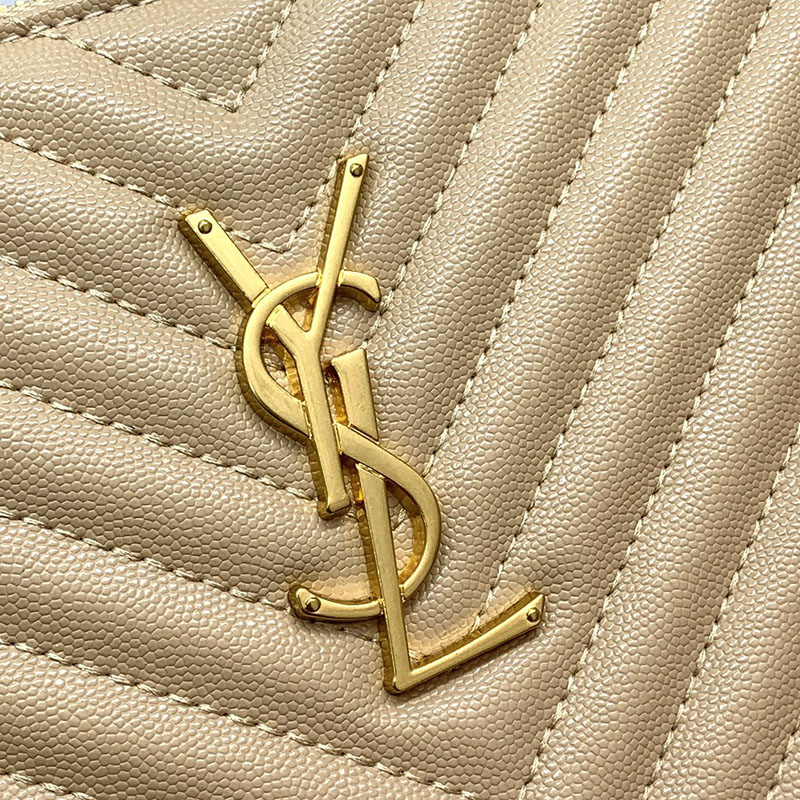 N品 YSL サンローラン 人気バッグ モノグラム タブレットポーチ NATURAL TAN 559193CWU012357 カーフスキンレザー ゴールド金具 激安優良店 - 画像 (6)
