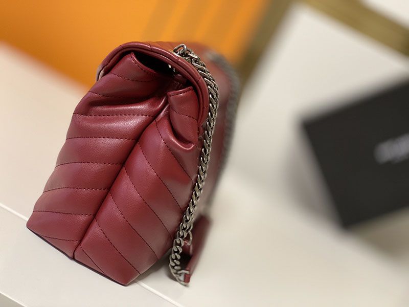 N品 YSL サンローラン バッグ 人気ランキング ルル ミディアム レッド 574946DV7266937 ラムスキン シルバー金具 - 画像 (9)