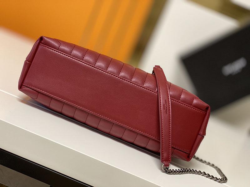 N品 YSL サンローラン バッグ 人気ランキング ルル ミディアム レッド 574946DV7266937 ラムスキン シルバー金具 - 画像 (7)