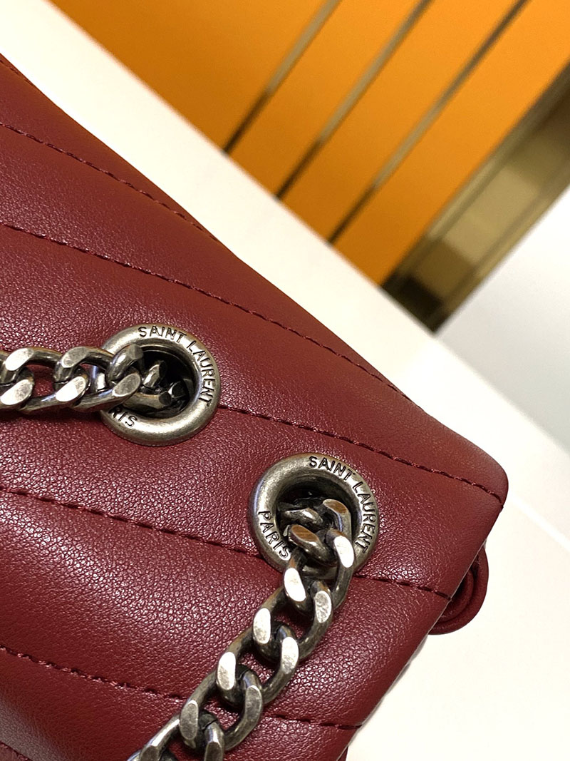 N品 YSL サンローラン バッグ 人気ランキング ルル ミディアム レッド 574946DV7266937 ラムスキン シルバー金具 - 画像 (5)