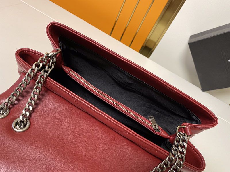 N品 YSL サンローラン バッグ 人気ランキング ルル ミディアム レッド 574946DV7266937 ラムスキン シルバー金具 - 画像 (3)