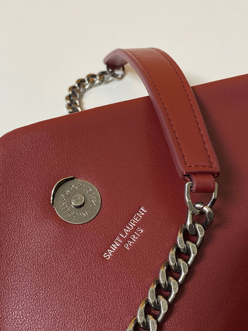 N品 YSL サンローラン バッグ 人気ランキング ルル ミディアム レッド 574946DV7266937 ラムスキン シルバー金具 - 画像 (2)