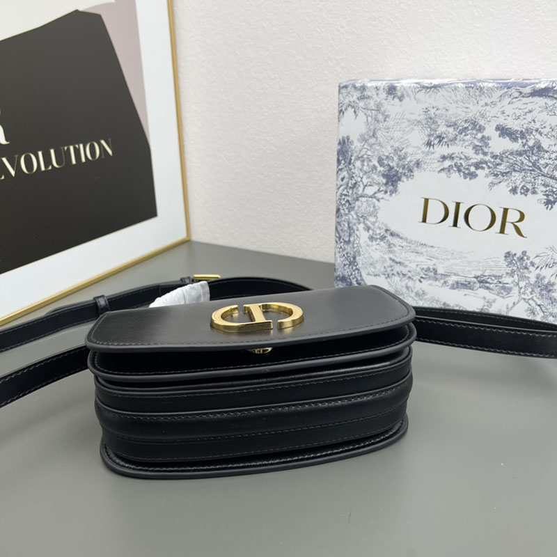 N品 DIOR ディオール 30 Montaigne Avenue トップハンドルバッグ スモール M9370UNQA_M900 黒 ブラック カーフスキン 2024年冬の新作 - 画像 (6)