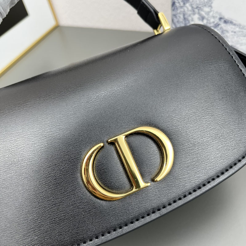 N品 DIOR ディオール 30 Montaigne Avenue トップハンドルバッグ スモール M9370UNQA_M900 黒 ブラック カーフスキン 2024年冬の新作 - 画像 (5)