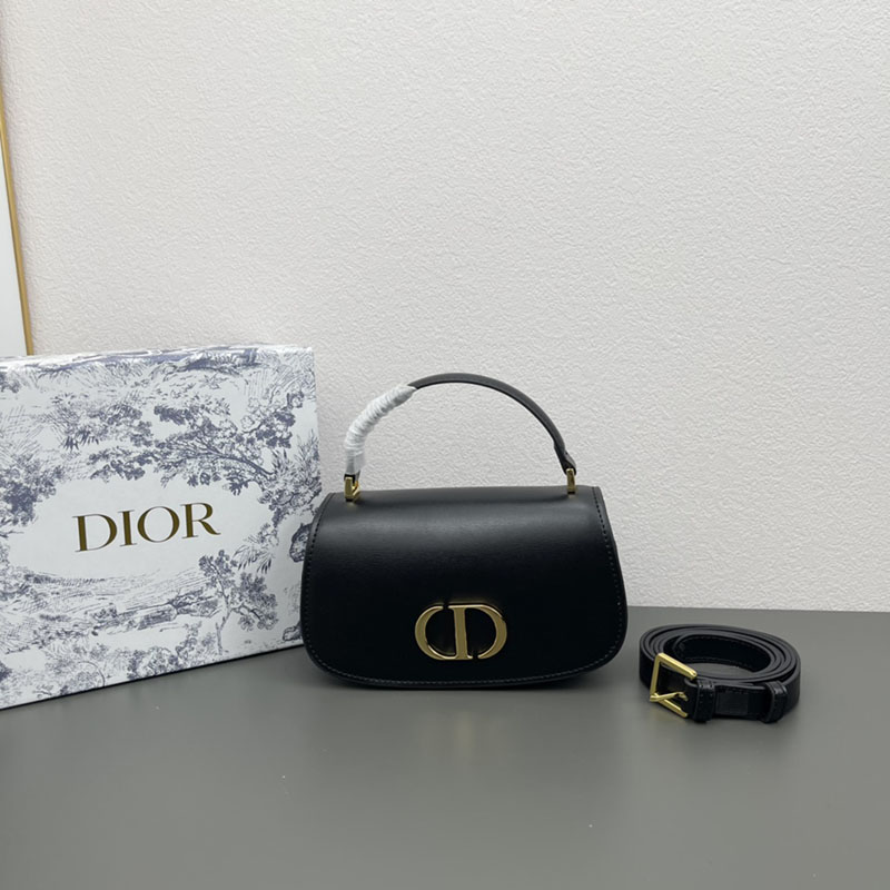 N品 DIOR ディオール 30 Montaigne Avenue トップハンドルバッグ スモール M9370UNQA_M900 黒 ブラック カーフスキン 2024年冬の新作 - 画像 (2)