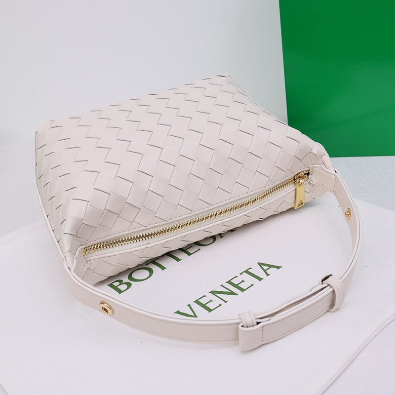 N品 Bottega Veneta ボッテガ・ヴェネタ ミニ ウォレス ホワイト 754443V3IV19009 カーフ ゴールド金具 激安優良店 - 画像 (6)
