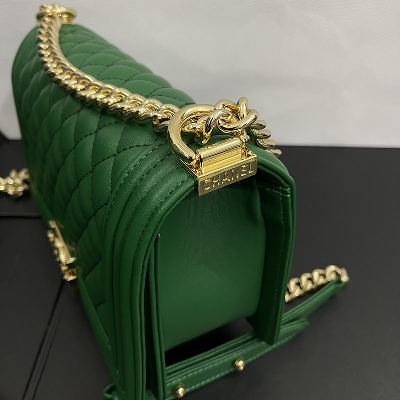 最高級シャネルスーパーコピー シャネルバッグコピー ボーイシャネル25 チェーンショルダーバッグ グリーン A67086 ラムスキン ゴールド金具 2411157 - 画像 (6)