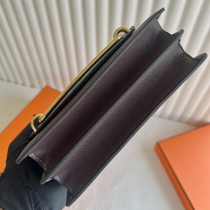 超N品 エルメス クロスボディ&ショルダーバッグ ロウリス(ルリ) ミニ ブルーサフィール/ルージュセリエ エバーカラー ゴールド金具 2513032 - 画像 (3)