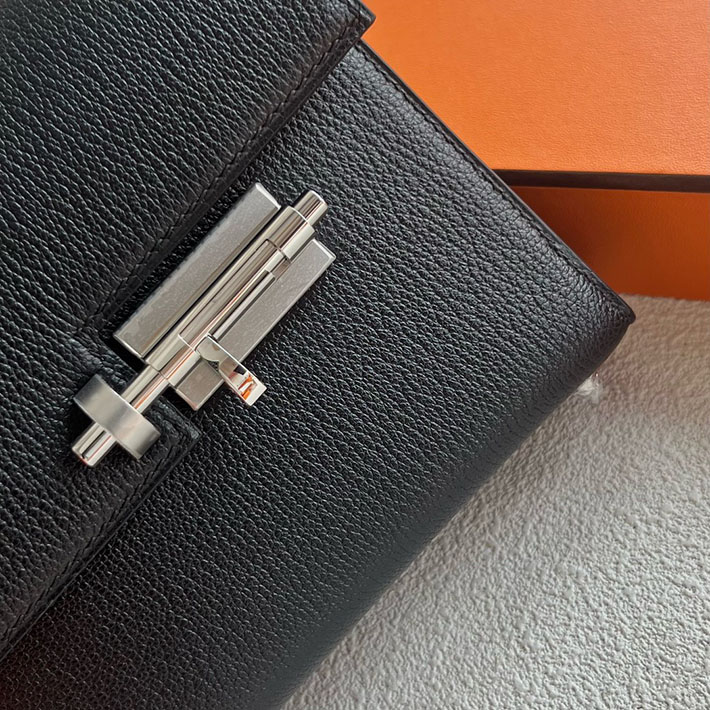 エルメスバッグ 人気 HERMES エルメス ヴェルーミニ 黒 ブラック シェブルミゾル シルバー金具 2025定価 2513296 - 画像 (9)