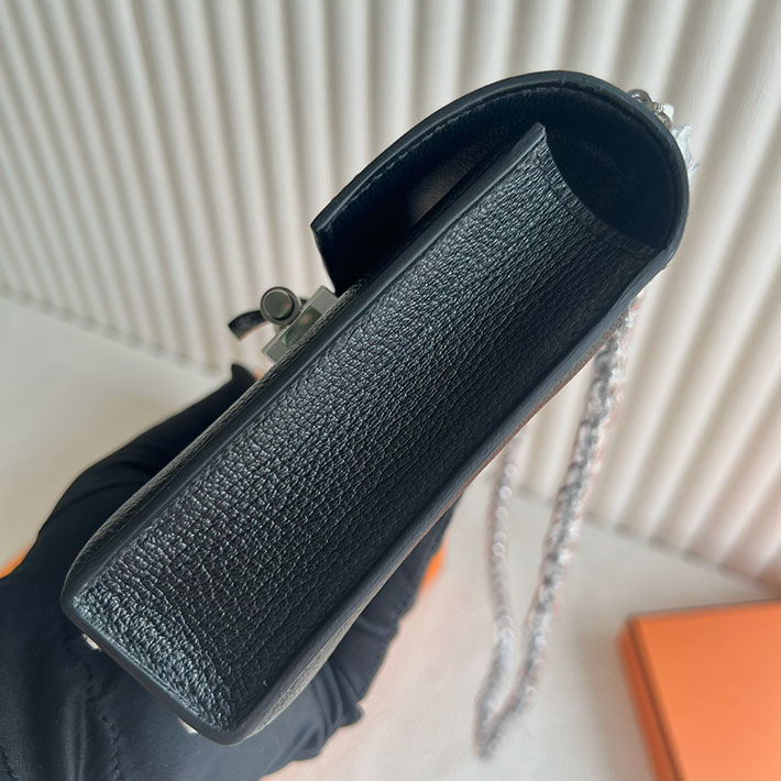 エルメスバッグ 人気 HERMES エルメス ヴェルーミニ 黒 ブラック シェブルミゾル シルバー金具 2025定価 2513296 - 画像 (8)