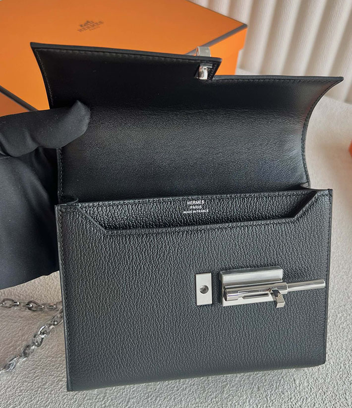 エルメスバッグ 人気 HERMES エルメス ヴェルーミニ 黒 ブラック シェブルミゾル シルバー金具 2025定価 2513296 - 画像 (5)