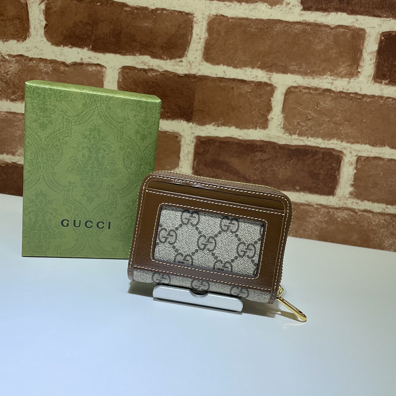 グッチ カードケース 財布代わり グッチ カードケース Gucci Horsebit 1955 658552 96IWG 8745 ブラウン ゴールド金具 - 画像 (4)