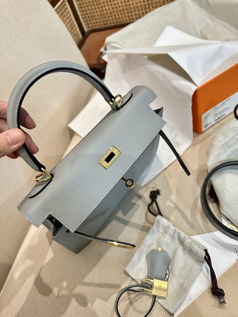 エルメス HERMES ケリー25 外縫い グリムエット ヴォーエプソン ゴールド金具 2412867 エルメスケリー風バッグ - 画像 (7)