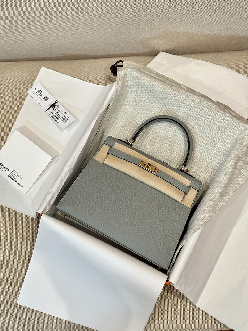 エルメス HERMES ケリー25 外縫い グリムエット ヴォーエプソン ゴールド金具 2412867 エルメスケリー風バッグ - 画像 (3)