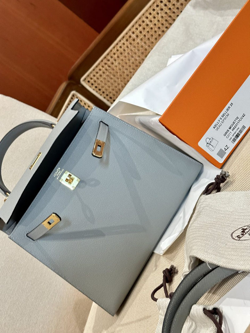 エルメス HERMES ケリー25 外縫い グリムエット ヴォーエプソン ゴールド金具 2412867 エルメスケリー風バッグ - 画像 (11)