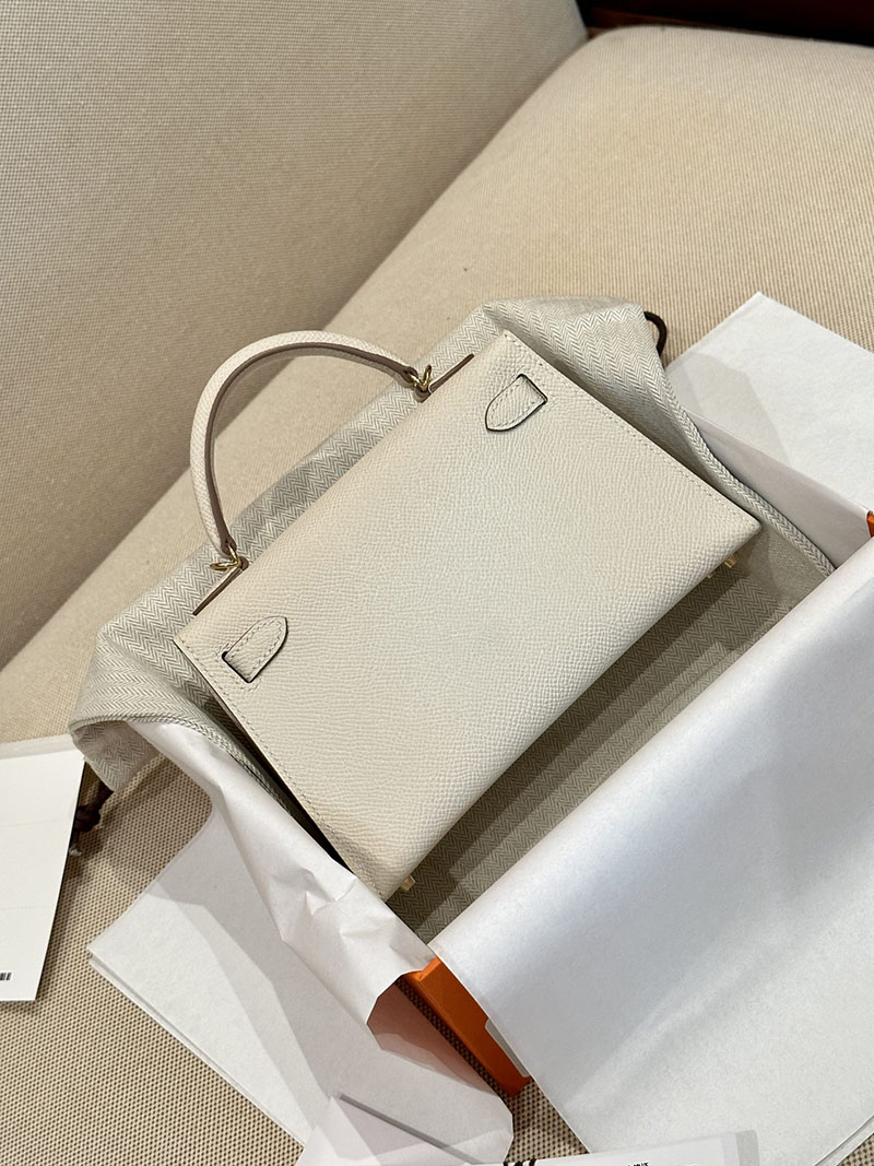 エルメス ケリーミニ 20 外縫い クレ ヴォーエプソン シルバー金具 2412873 ミニケリー 定価 - 画像 (8)