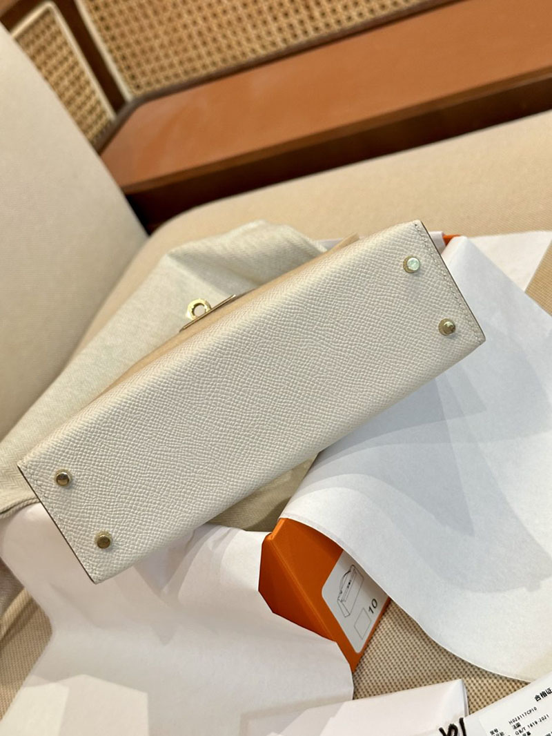 エルメス ケリーミニ 20 外縫い クレ ヴォーエプソン シルバー金具 2412873 ミニケリー 定価 - 画像 (19)