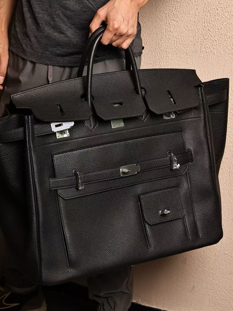 エルメス オータクロア 50cm オータクロア メンズ 黒 ブラック トリヨンクレマンス シルバー金具 2412897 オータクロア50 定価 - 画像 (9)