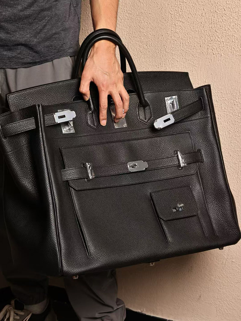 エルメス オータクロア 50cm オータクロア メンズ 黒 ブラック トリヨンクレマンス シルバー金具 2412897 オータクロア50 定価 - 画像 (8)