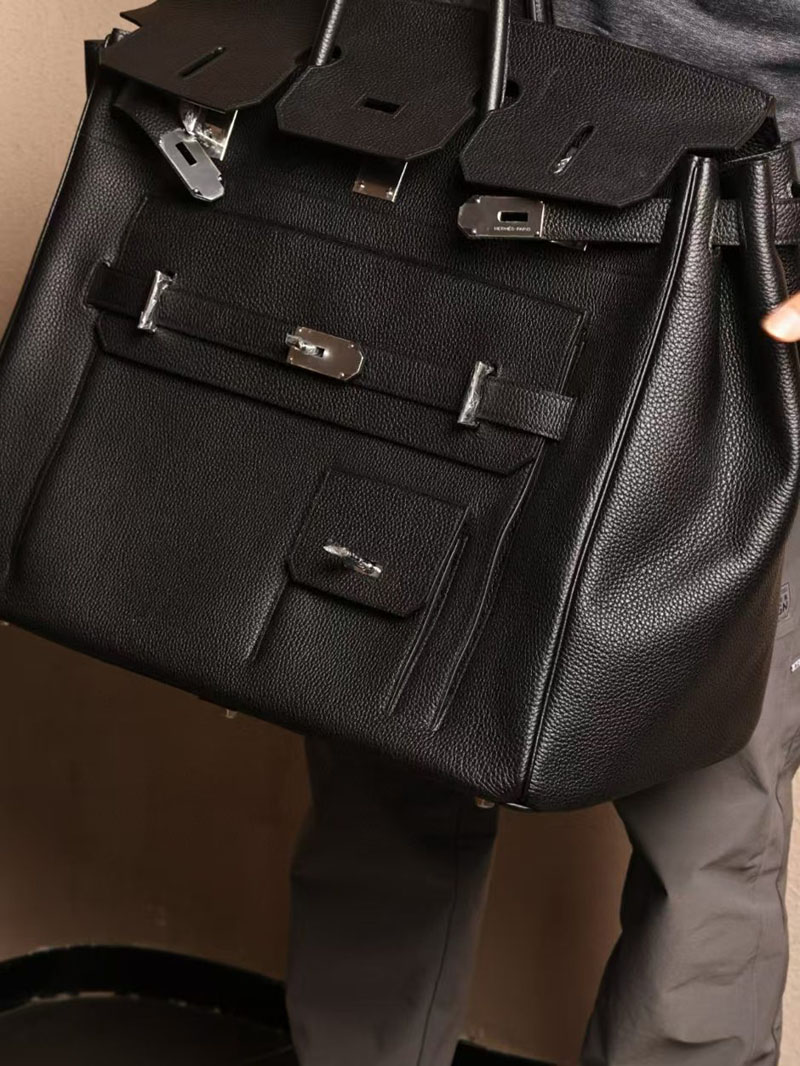 エルメス オータクロア 50cm オータクロア メンズ 黒 ブラック トリヨンクレマンス シルバー金具 2412897 オータクロア50 定価 - 画像 (7)