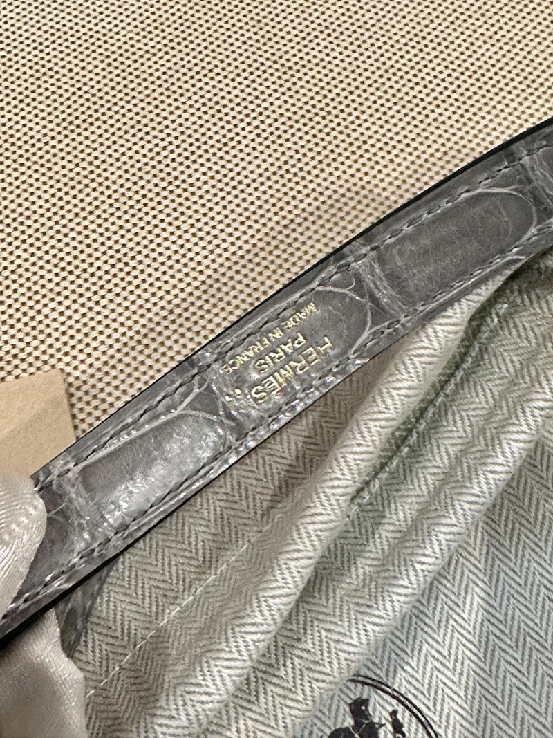 エルメス HERMES ケリー25 外縫い グリネヴェ クロコダイル ニロティカスマット ゴールド金具 2412912 エルメス 2025 値上げ - 画像 (12)