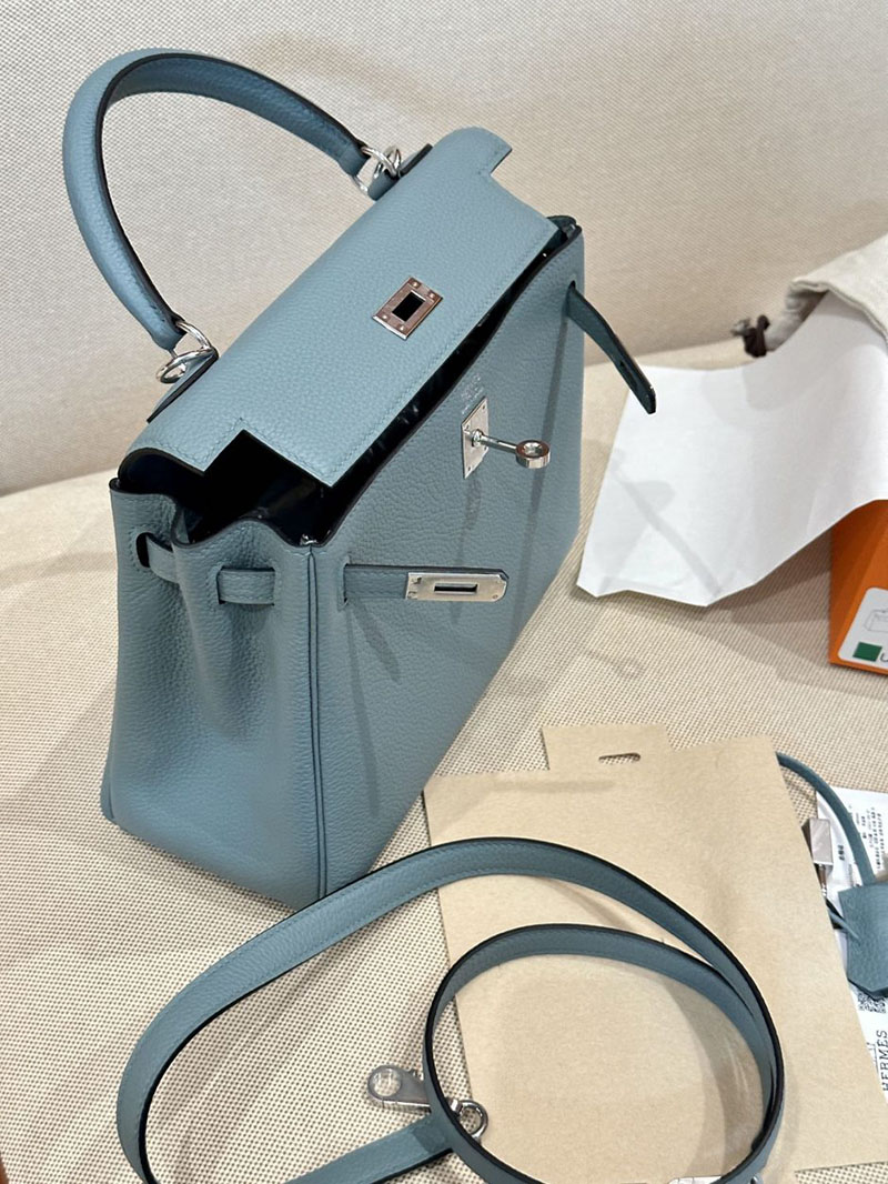 エルメス HERMES ケリー25 内縫い シエル トゴ シルバー金具 2412918 ショルダーバッグ レディース 人気 - 画像 (2)