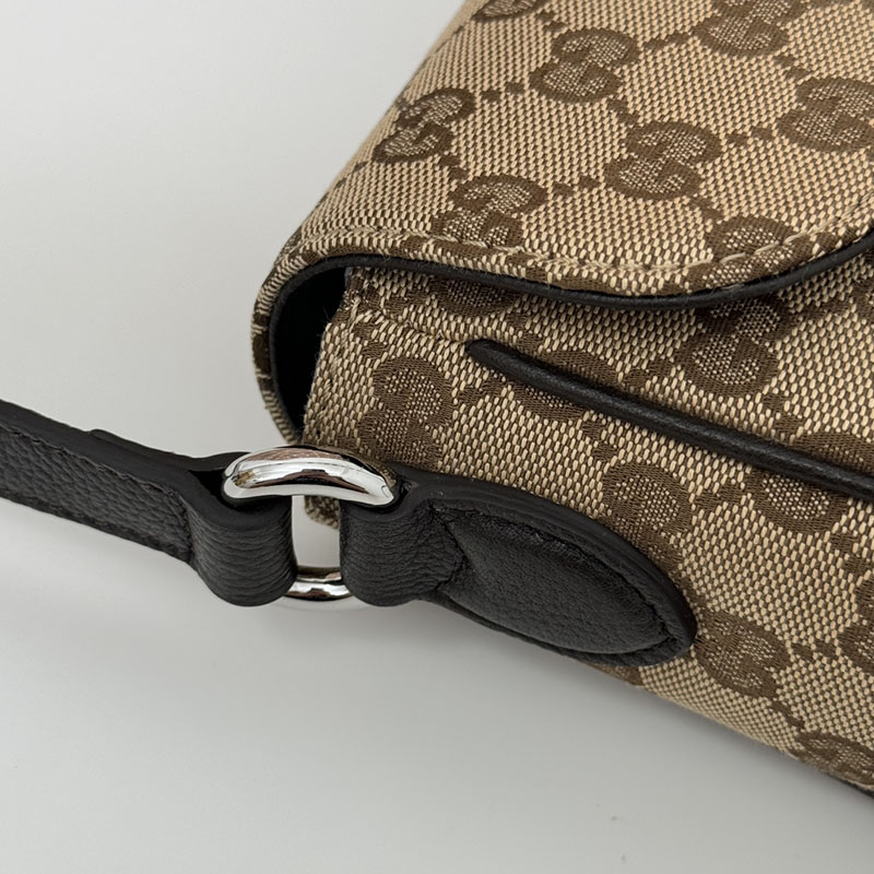 グッチ バッグ 新作 GUCCI GG ミニ クロスボディバッグ 802100 FADUS 9857 ベージュ/ブラウン グッチ ミニバッグ メンズ - 画像 (5)