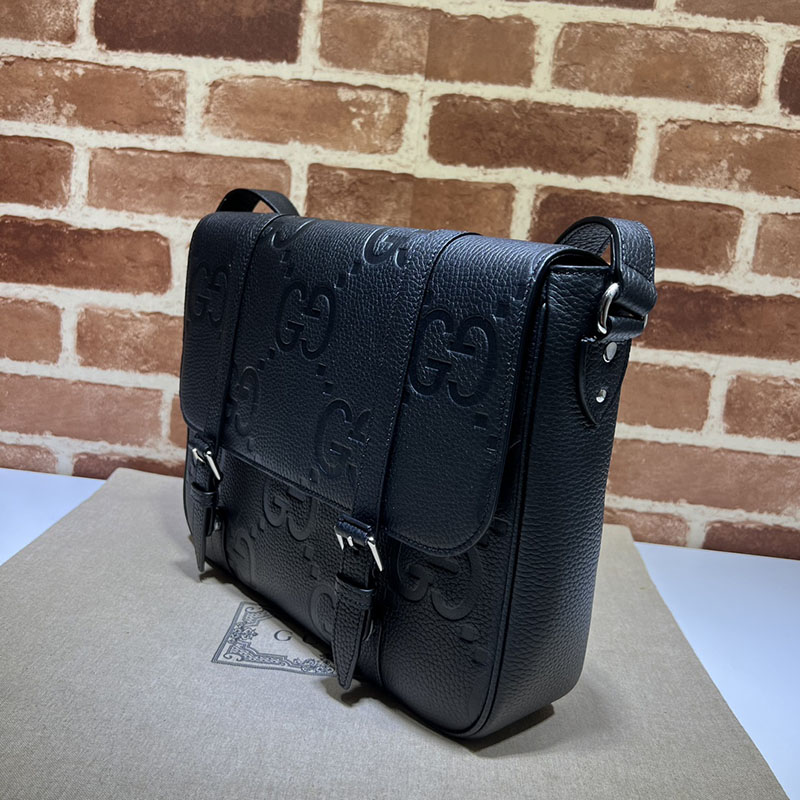 グッチ バッグ 新作 GUCCI ジャンボGG ミディアム メッセンジャーバッグ 760234 AABY0 1000 ブラック メッセンジャーバッグ メンズ 人気ランキング - 画像 (8)