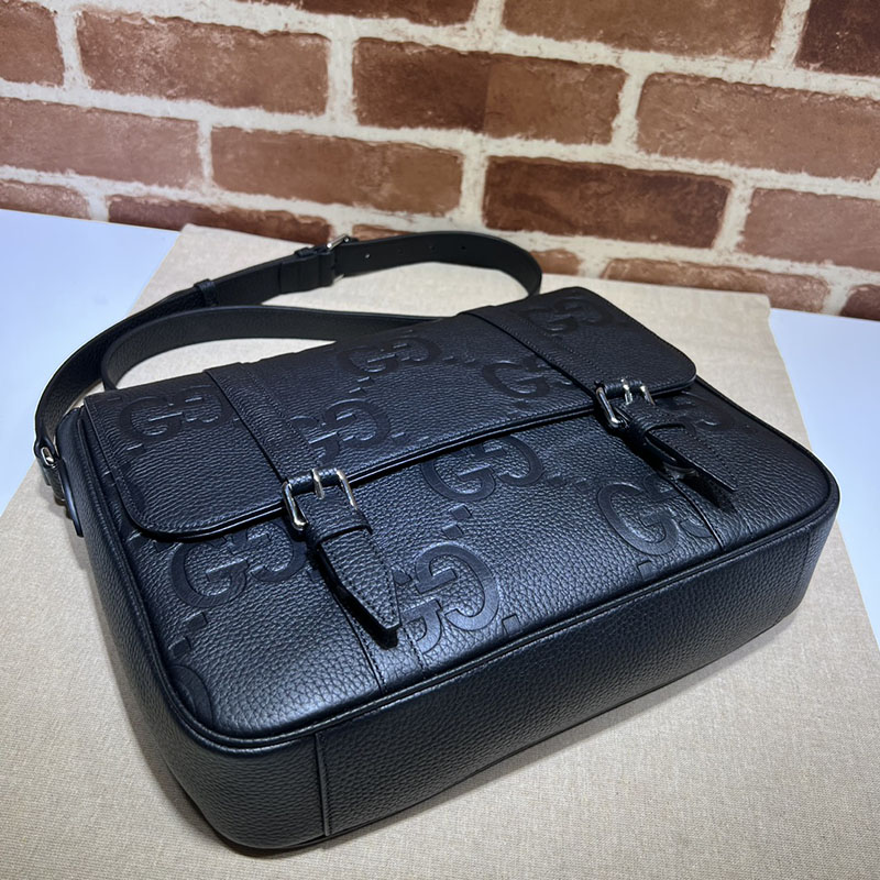 グッチ バッグ 新作 GUCCI ジャンボGG ミディアム メッセンジャーバッグ 760234 AABY0 1000 ブラック メッセンジャーバッグ メンズ 人気ランキング - 画像 (7)