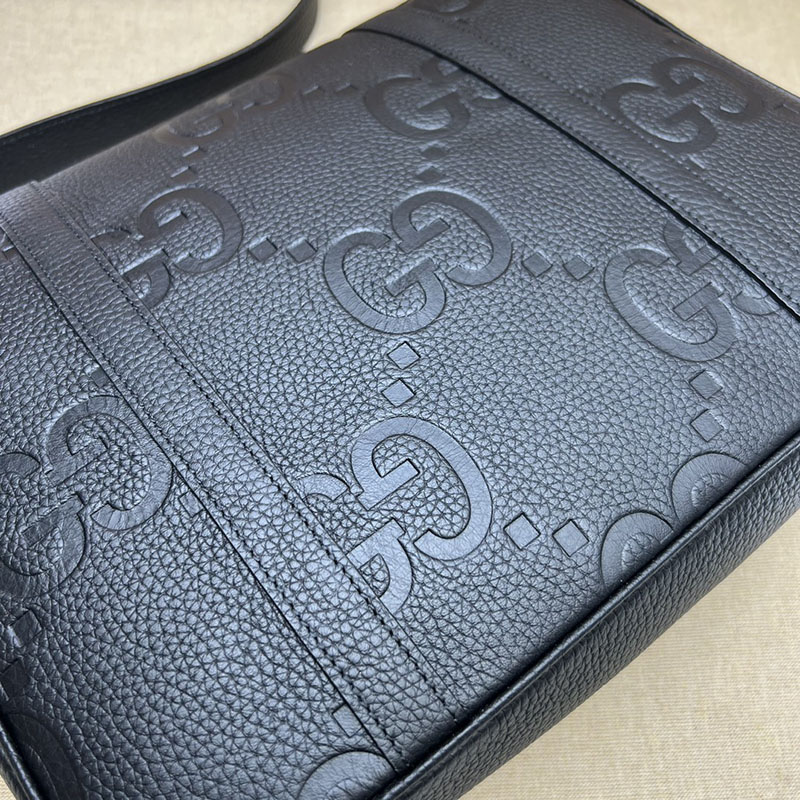 グッチ バッグ 新作 GUCCI ジャンボGG ミディアム メッセンジャーバッグ 760234 AABY0 1000 ブラック メッセンジャーバッグ メンズ 人気ランキング - 画像 (3)