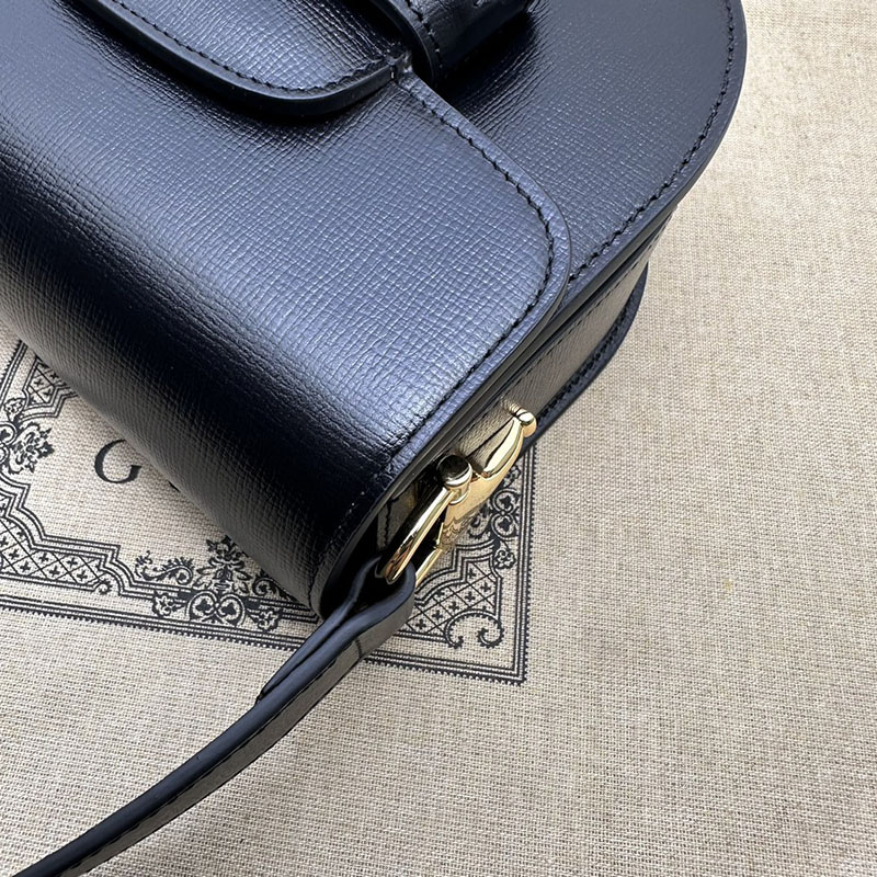 グッチ バッグ 新作 GUCCI グッチ ホースビット 1955 ミニ ラウンドバッグ 760191 1AAQD 1000 ブラック 激安 ブランド 通販 - 画像 (4)
