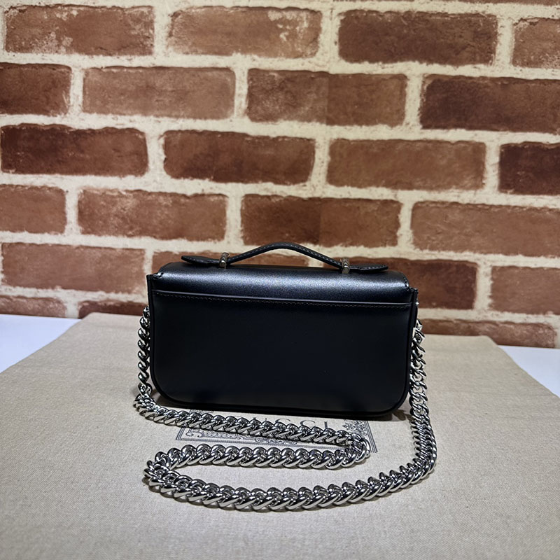 グッチ バッグ 新作 GUCCI グッチ PETITE プティット ミニ ショルダーバッグ 斜め掛け 739722 FACJP 1000 ブラック 海外 旅行 ショルダー バッグ - 画像 (8)