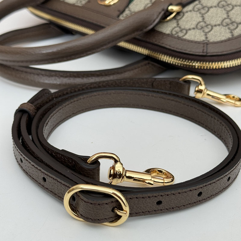 グッチ バッグ 新作 GUCCI レディース オフィディア ミディアム トップハンドルバッグ 795258 96IWG 8745 ベージュ/ブラウン 海外 旅行 機内 持ち込み バッグ おすすめ - 画像 (4)