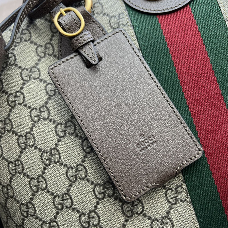 グッチ バッグ 新作 GUCCI オフィディア スモール ボーリング トート 2way 724654 9C2ST 8746 ベージュ/ブラウン 海外 旅行 機内 持ち込み バッグ おすすめ - 画像 (4)