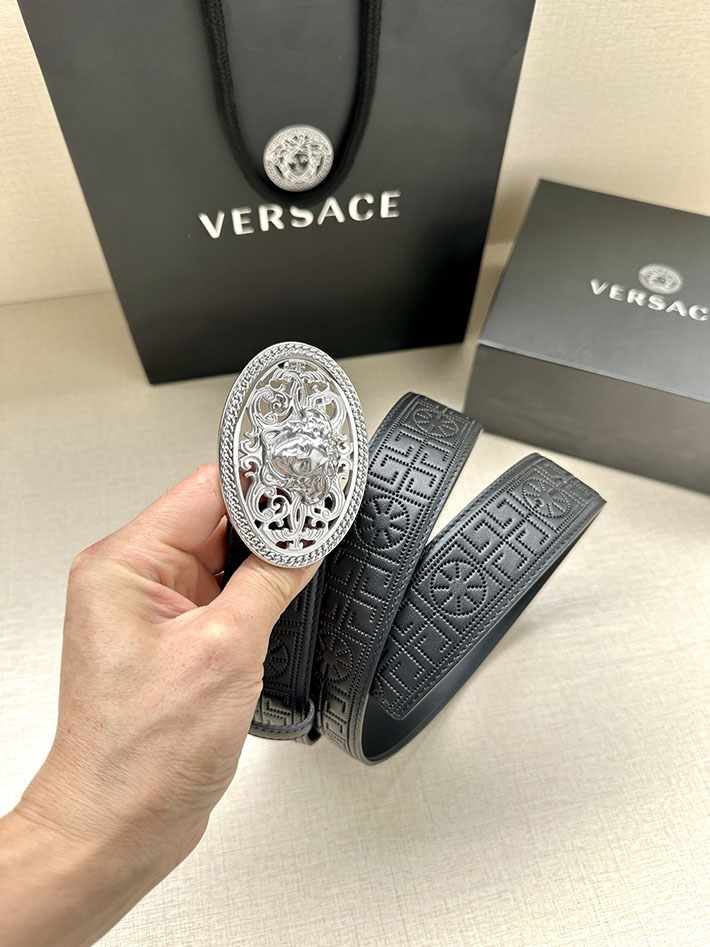 最高級ヴェルサーチェスーパーコピー ヴェルサーチェベルトコピー ブラック 38MM シルバー金具 2517364 ヴェルサーチ ベルト 激安 - 画像 (8)