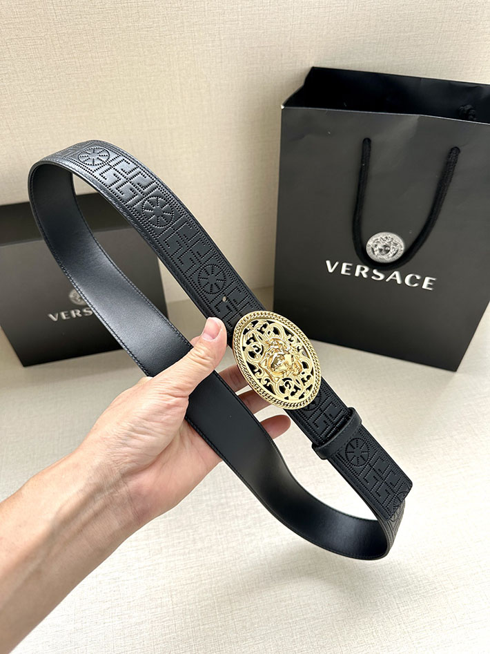 最高級ヴェルサーチェスーパーコピー ヴェルサーチェベルトコピー ブラック 38MM シルバー金具 2517364 ヴェルサーチ ベルト 激安 - 画像 (5)